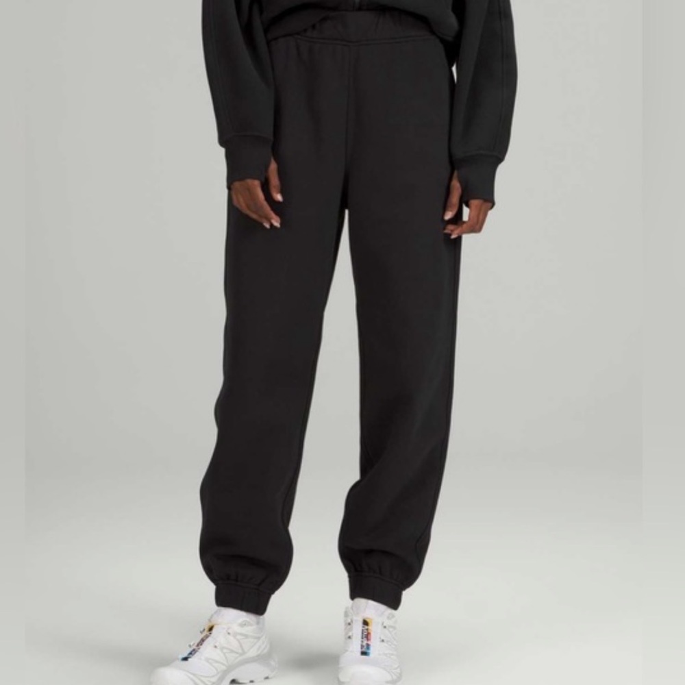 Lululemon Cotton Joggers Track Pants French Terry Pockets Ribbed Band Fleece 6 - Picture 1 of 16